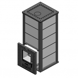 Дровяная печь для бани Klover KLV RT 35 RV